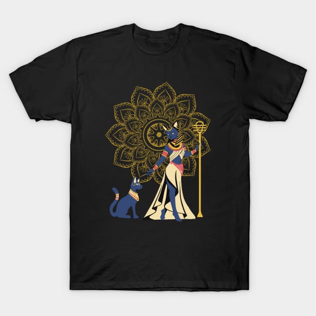 Egyptian Goddess Bastet T-Shirt by Hypnotic Highs